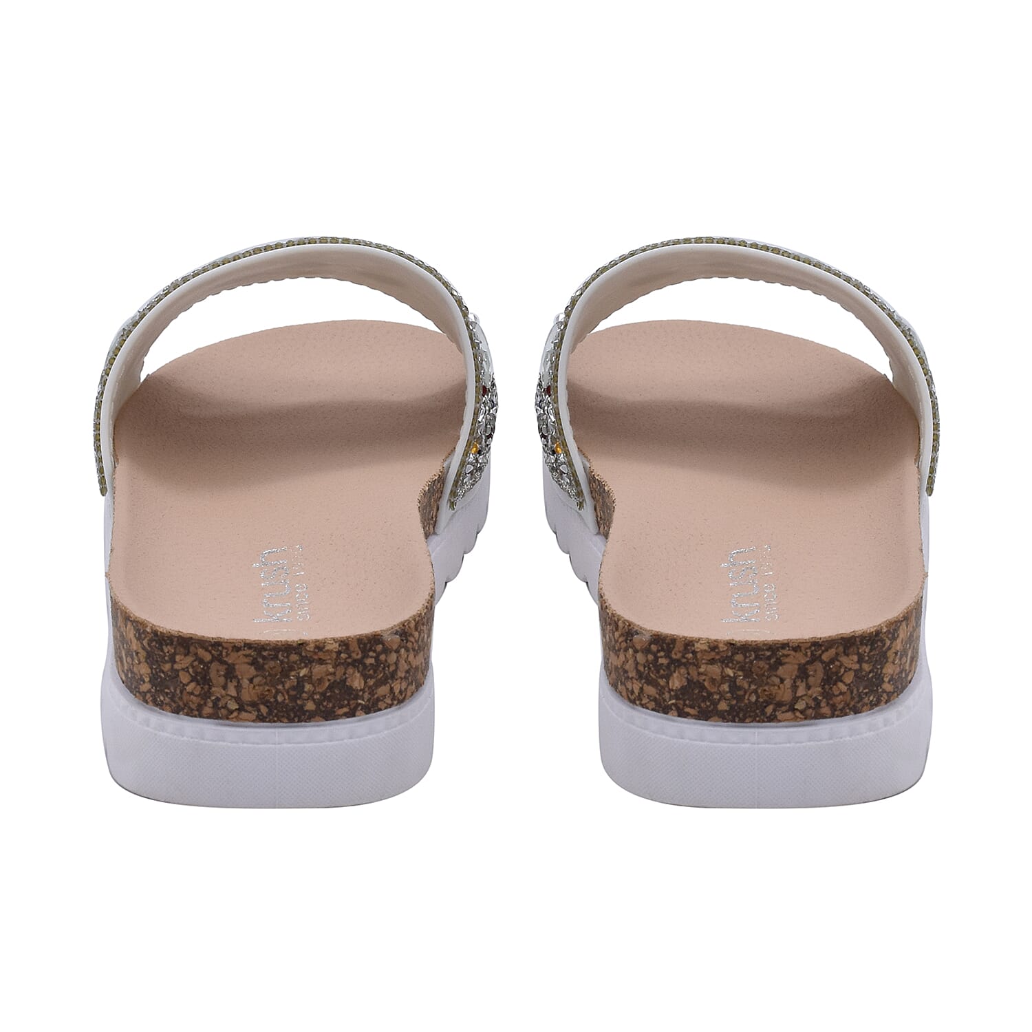 Diamante Pattern Flat Slider in Black (Size 3)