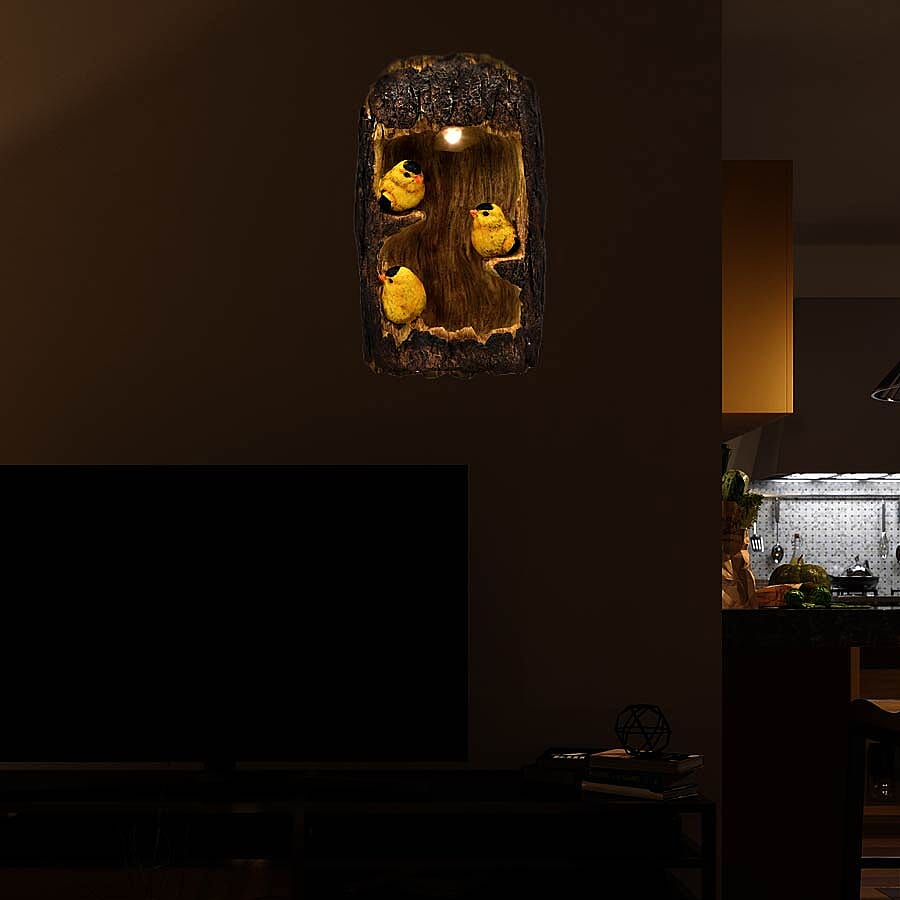 Decorative Solar Birds in Tree Light