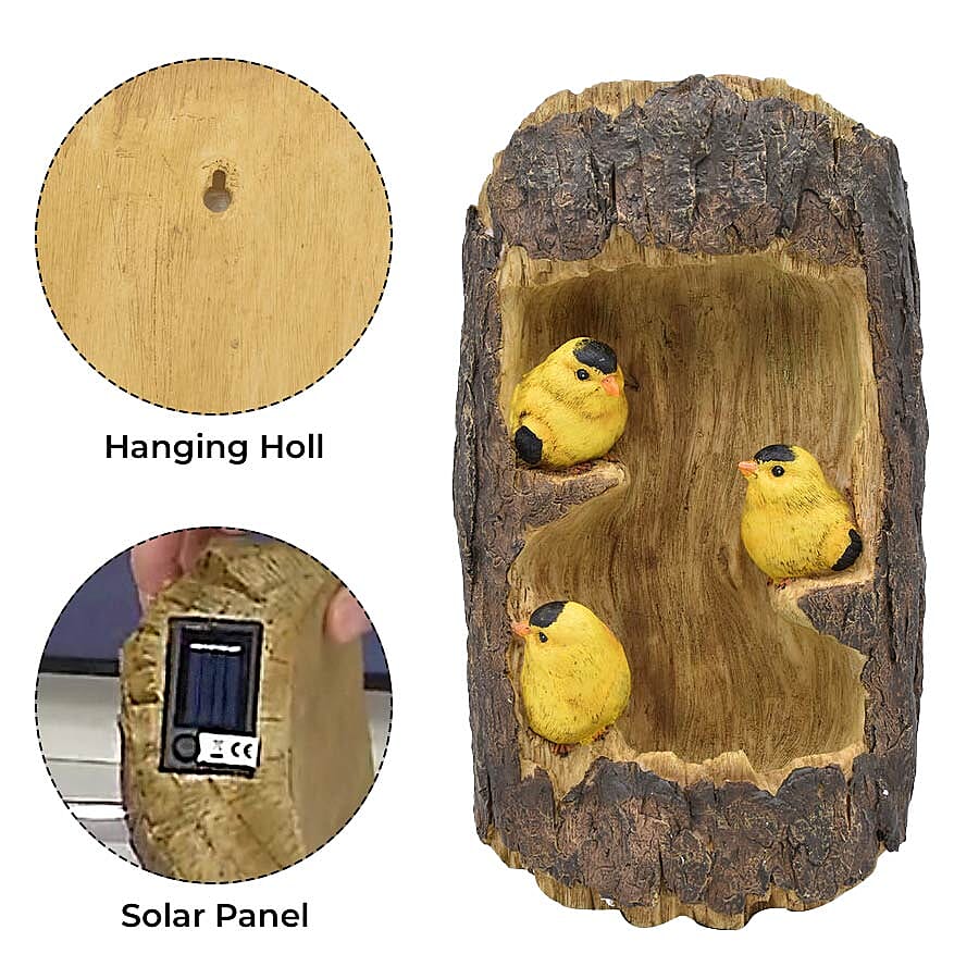 Decorative Solar Birds in Tree Light