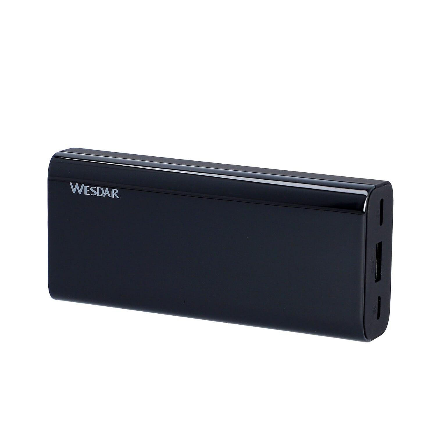Wesdar 10000 mah Portable Power Bank with Built-in Display Screen (Size:11x5x2Cm) - Black