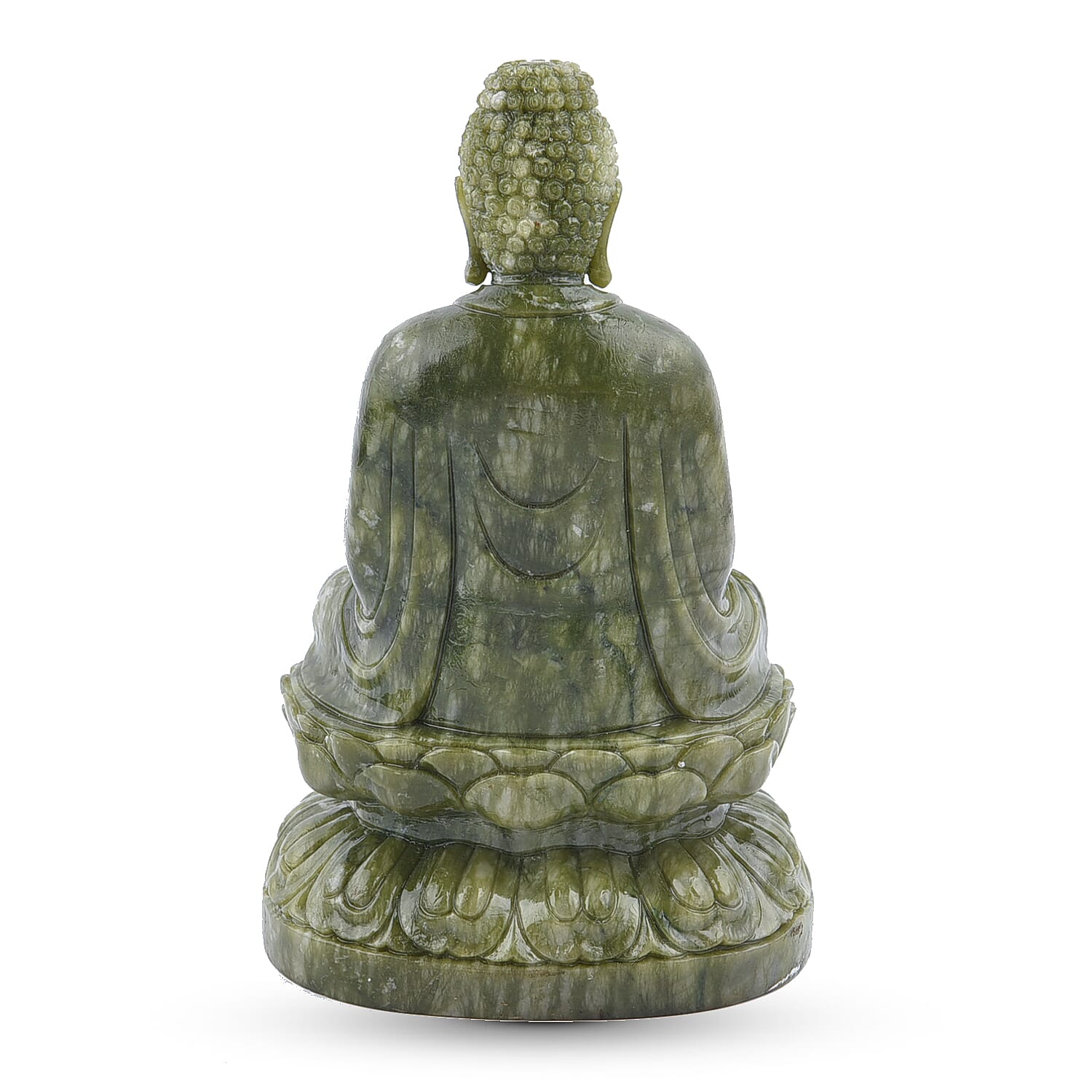 Decorative Handmade Green Serpentine Buddha (Size 20x13Cm)