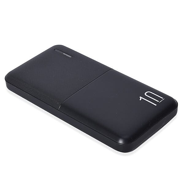 Wesder 10000 mAh Portable Power Bank S69 with Double USB Output - Black