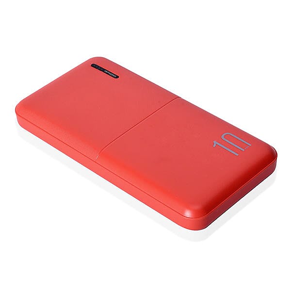 Wesdar 10000 mah Portable Power Bank S69 with Double USB Output (Size:10x6Cm) - Red
