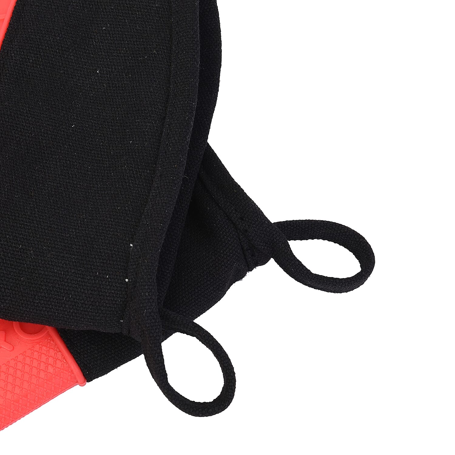 Heat Resistant Silicone Oven Mitts with Cotton and Canvas Lining (Size 36x19 Cm) - Red