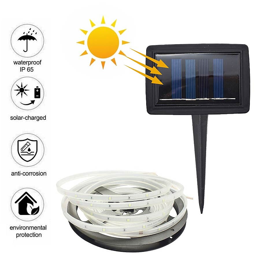 Solar Strip Lights - Multi Colour - 3 Modes - 3m