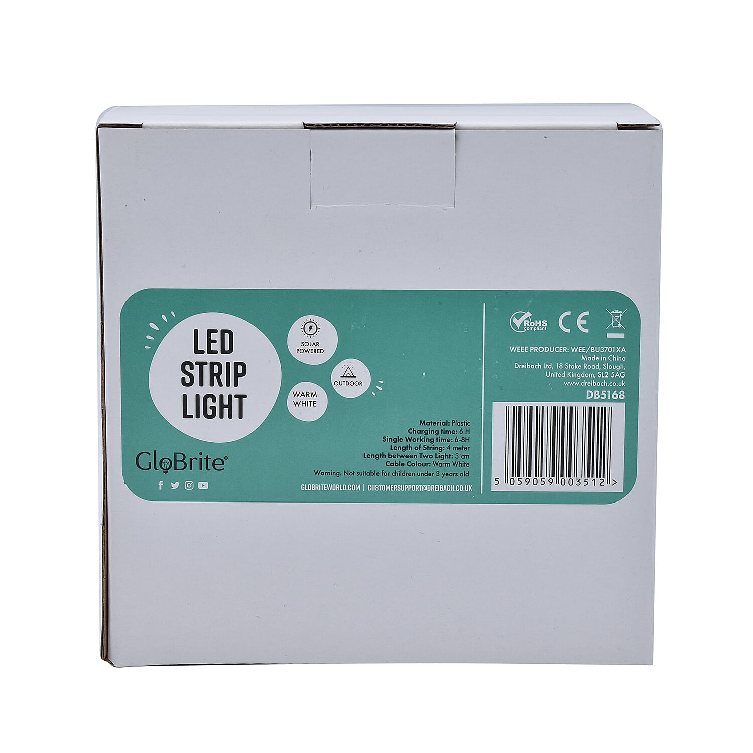 Solar Strip Lights - White - 3m