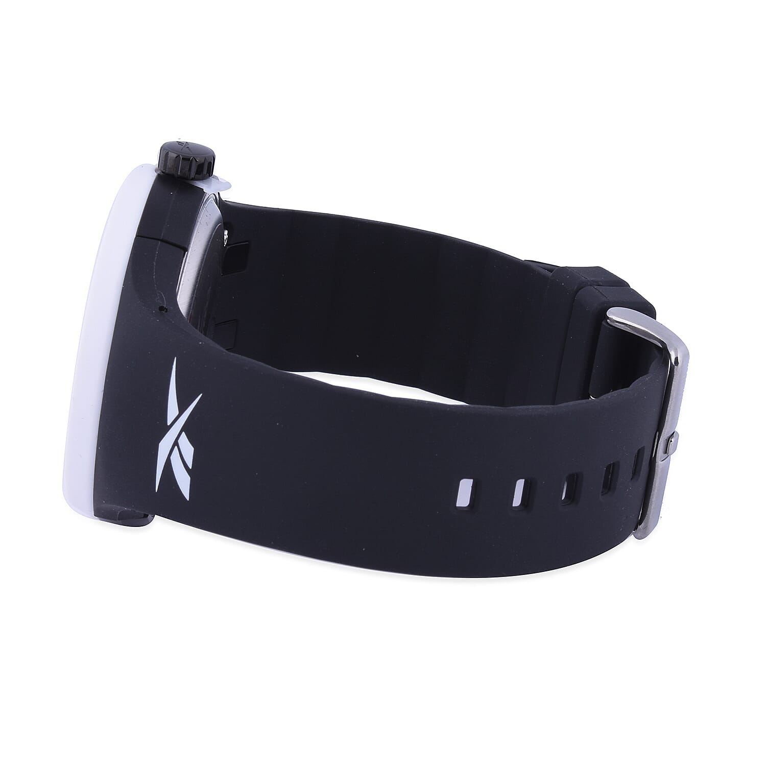 Reebok Water Resistant Sports Watch with Silicone Strap in Black and White