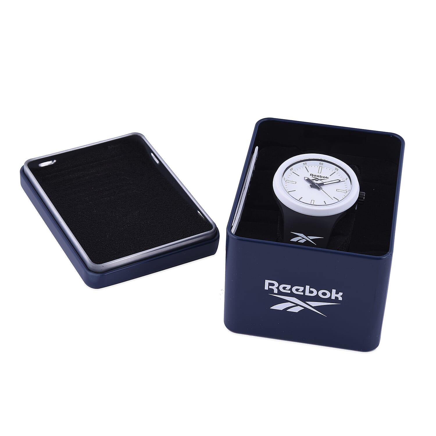 Reebok Water Resistant Sports Watch with Silicone Strap in Black and White