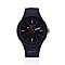 Reebok Water Resistant Sports Watch with Silicone Strap in Black