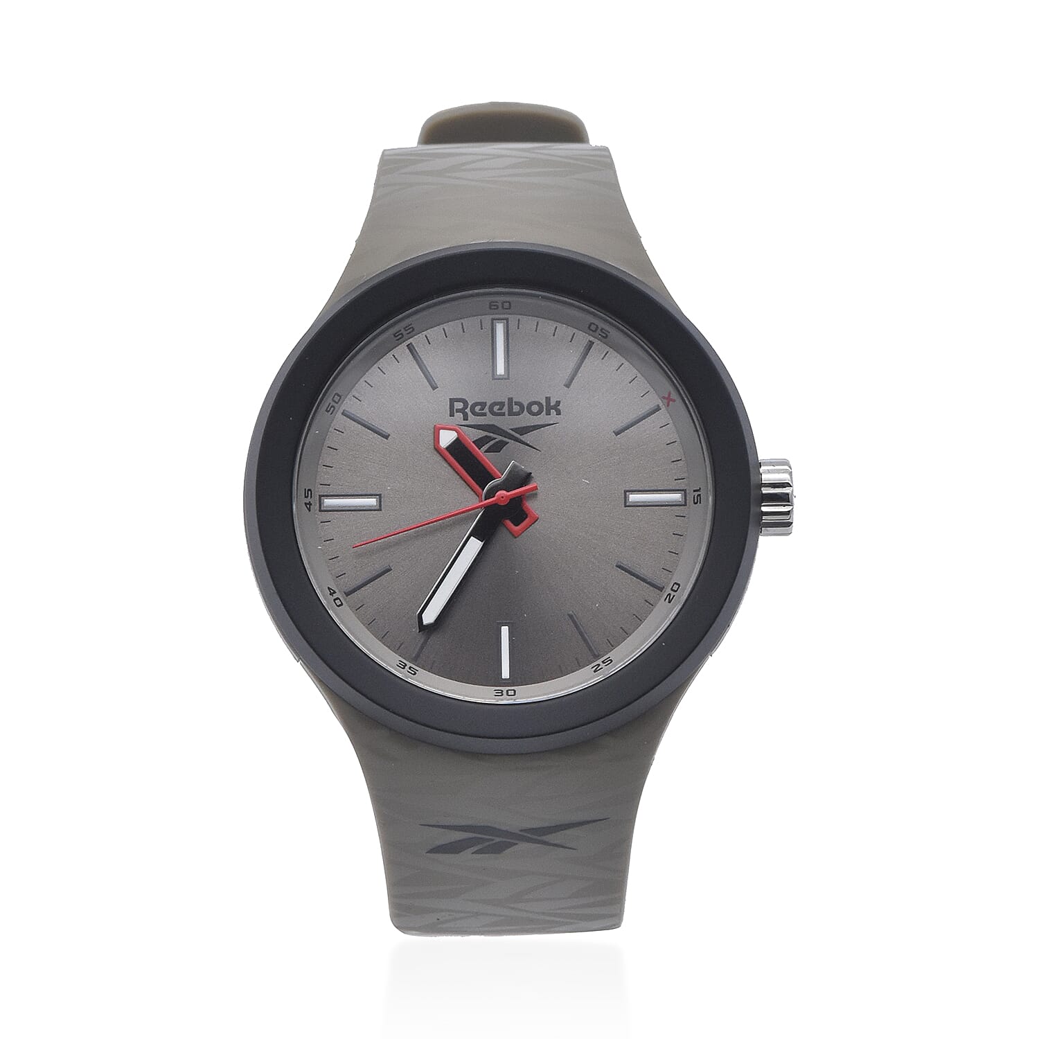 Reebok Water Resistant Sports Watch with Silicone Strap in Grey