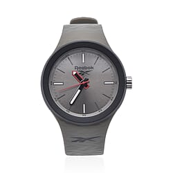 Reebok Water Resistant Sports Watch with Silicone Strap in Grey