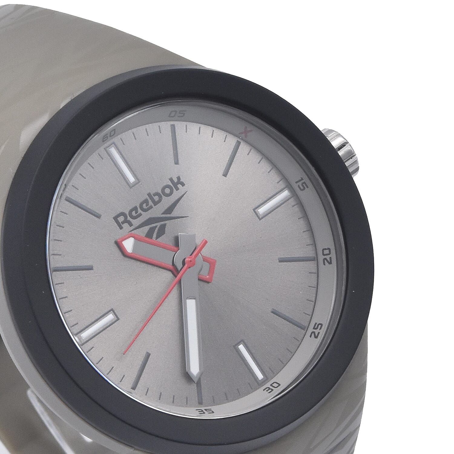 Reebok Water Resistant Sports Watch with Silicone Strap in Grey