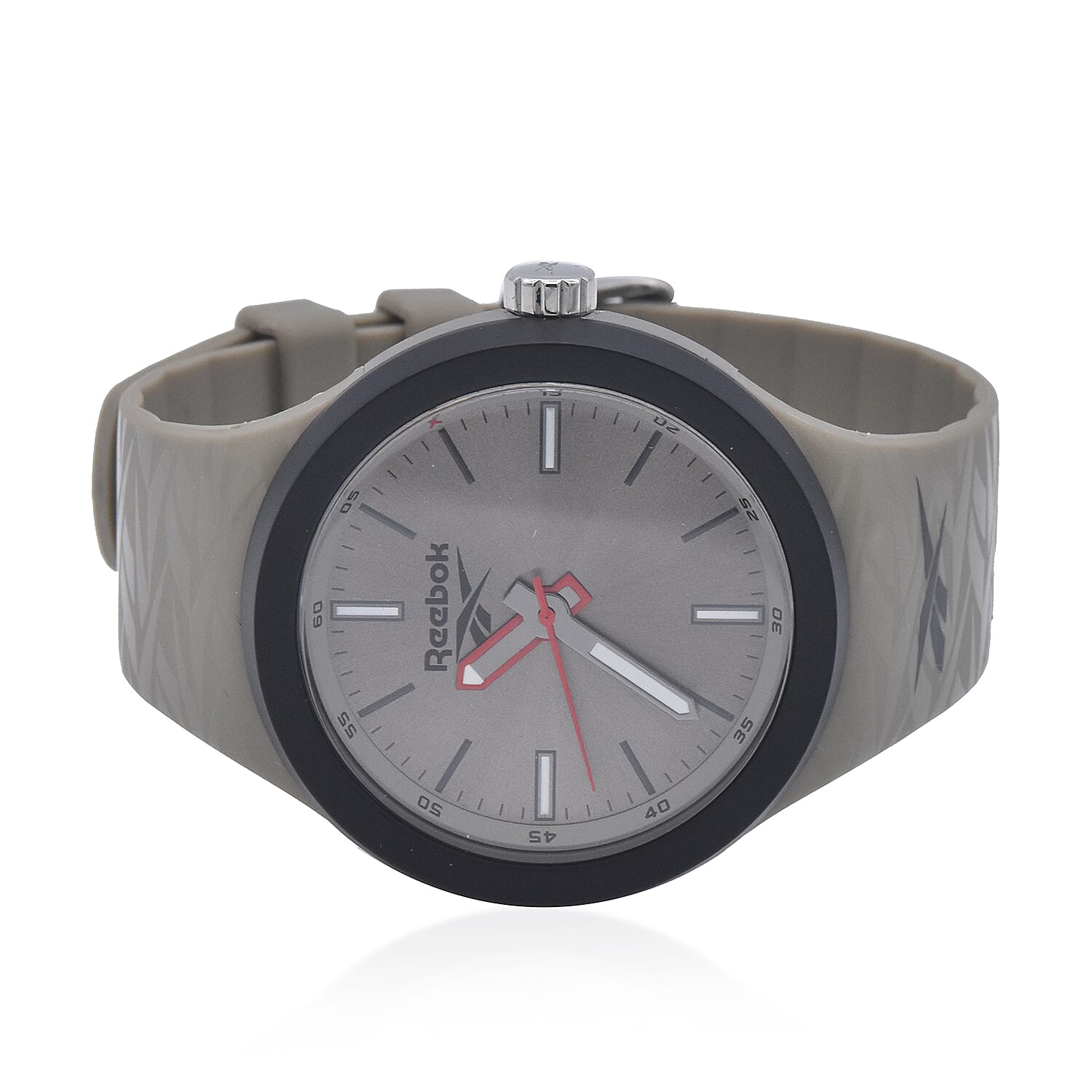 Reebok Water Resistant Sports Watch with Silicone Strap in Grey