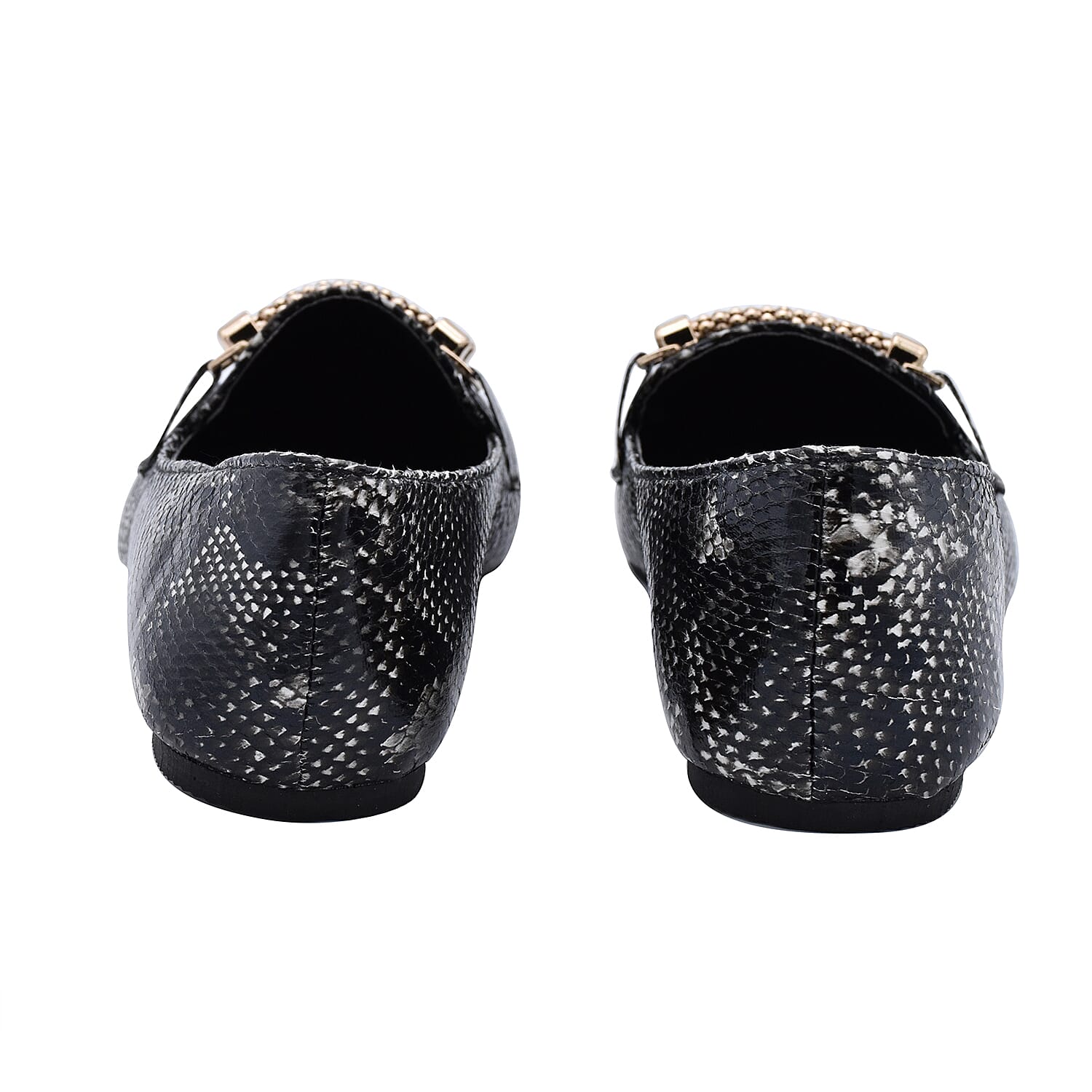 Croc Slip Snake Shoe in Black (Size 3)
