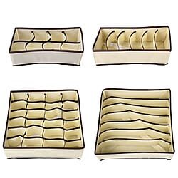 Set of 4 - Smart Storage Organisers - Beige