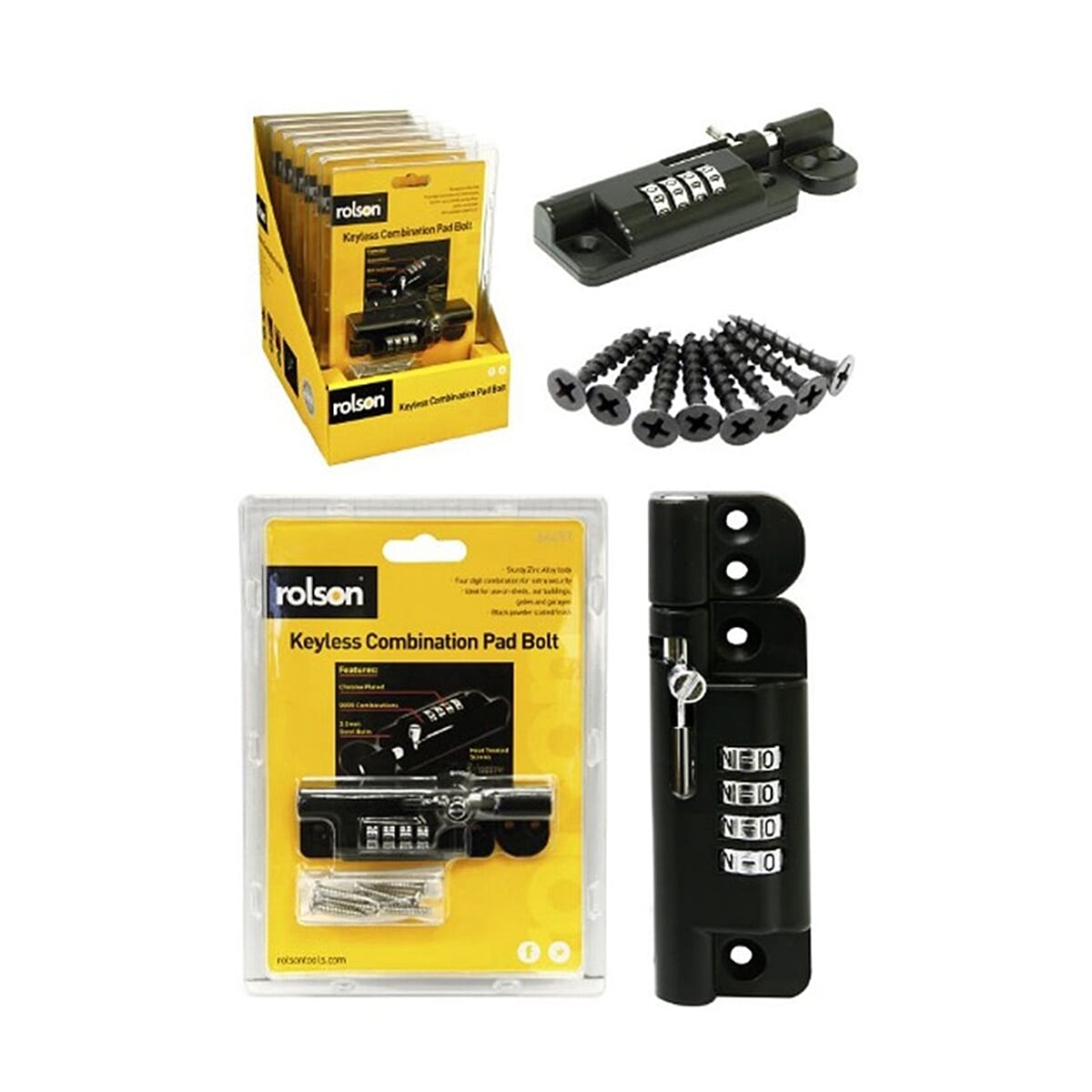 ROLSON Four Digit Combination Slide Lock