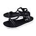Ella Alison Toe Post Comfortable Sandal in Black (Size 4)