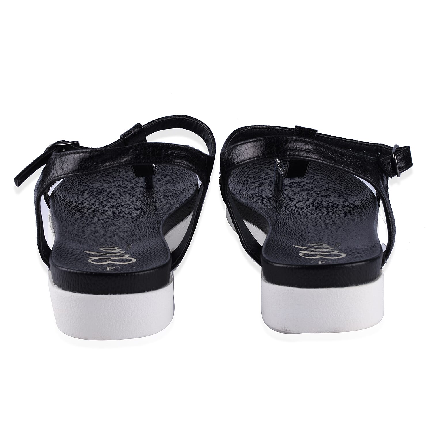 Ella Alison Toe Post Comfortable Sandal in Black (Size 4)