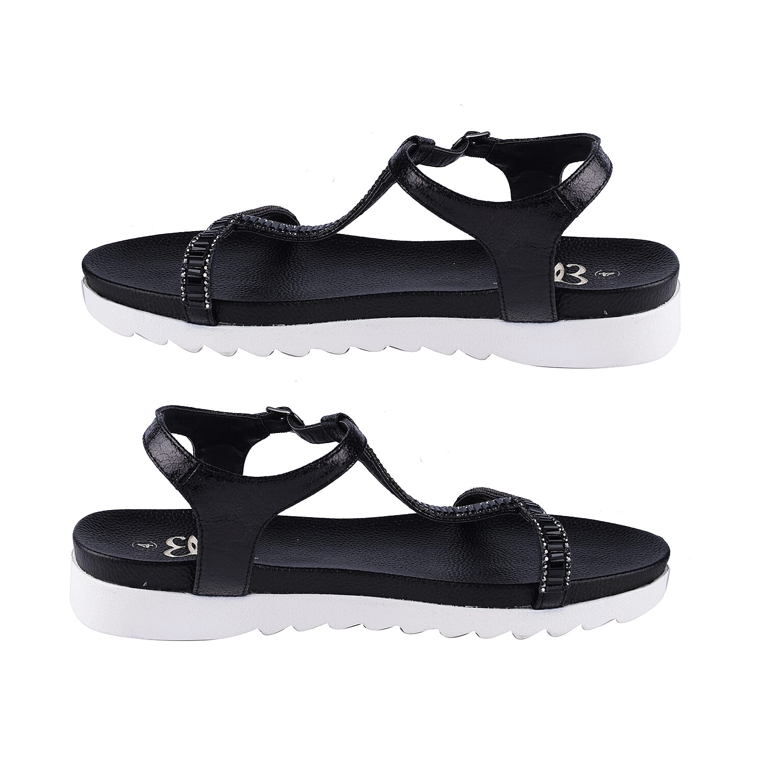 Ella Alison Toe Post Comfortable Sandal in Black (Size 4)
