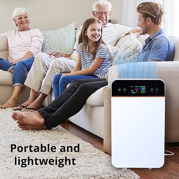 Air Purifier Aluminium Motor with Operating Display and HEPA Filter (Size:56x33x20Cm)