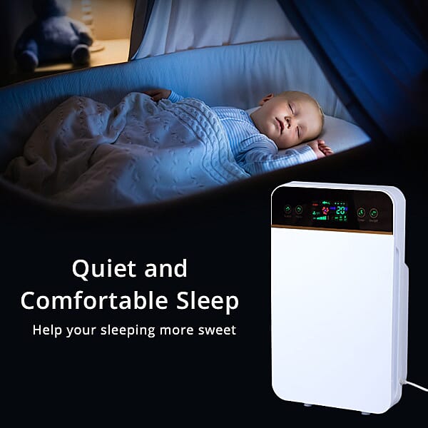 Air Purifier Aluminium Motor with Operating Display and HEPA Filter (Size:56x33x20Cm)