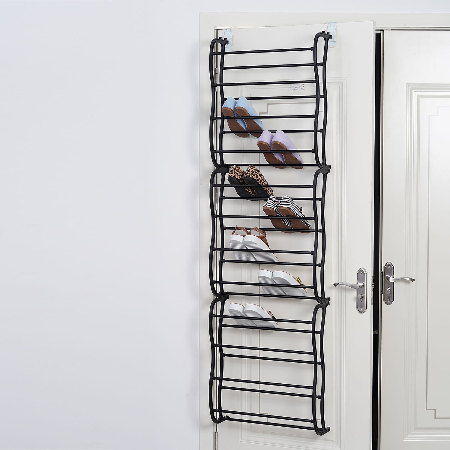 12 Layer Shoes Rack (Size 183x50x20 Cm) - Black
