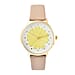 STRADA Japanese Movement Yellow Daisy Floral Water Resistant Watch with Beige Colour Strap