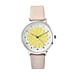 STRADA Japanese Movement Yellow Daisy Floral Water Resistant Watch with Ivory Colour Strap