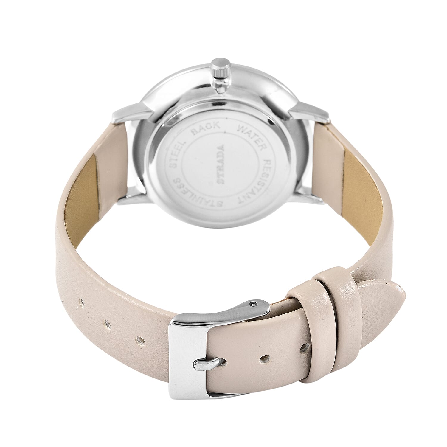 STRADA Japanese Movement Yellow Daisy Floral Water Resistant Watch with Ivory Colour Strap