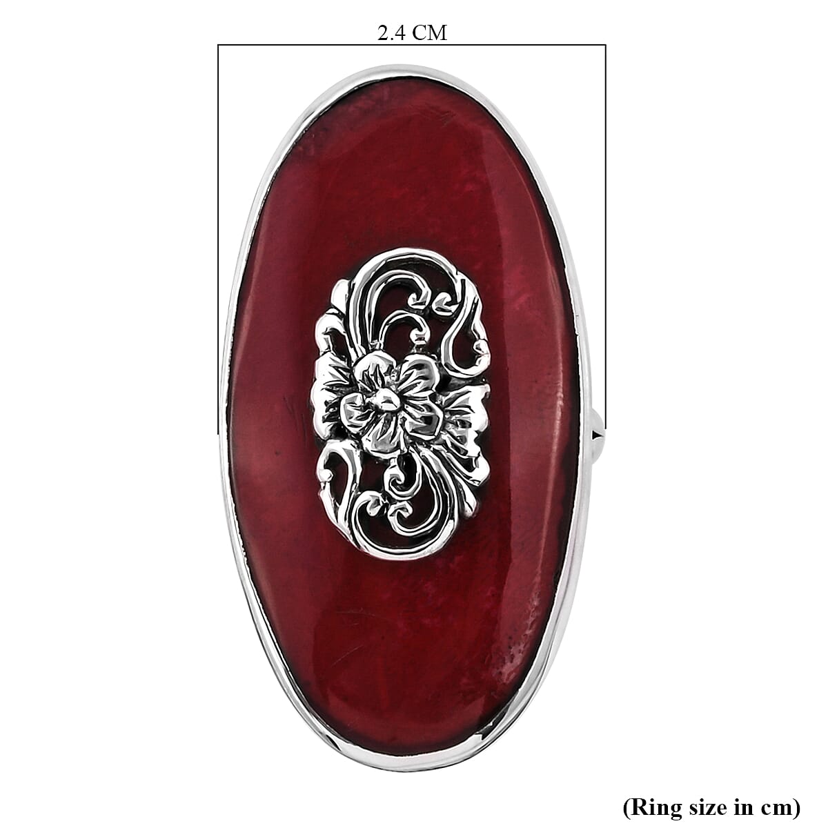 Royal Bali Collection - Sponge Coral Ring in Sterling Silver