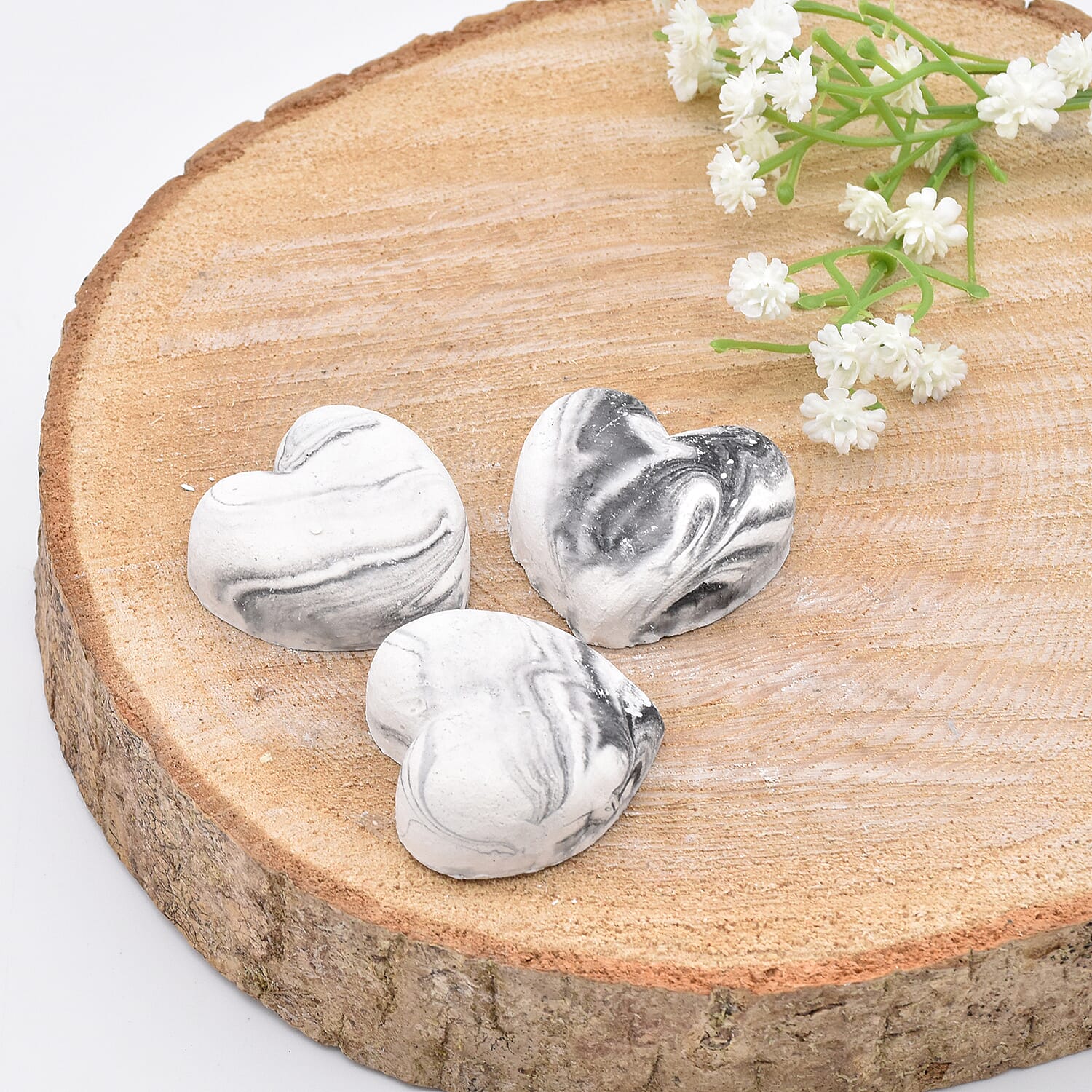 Aphrodite Freshener Hearts (6 Pcs) - White and Grey