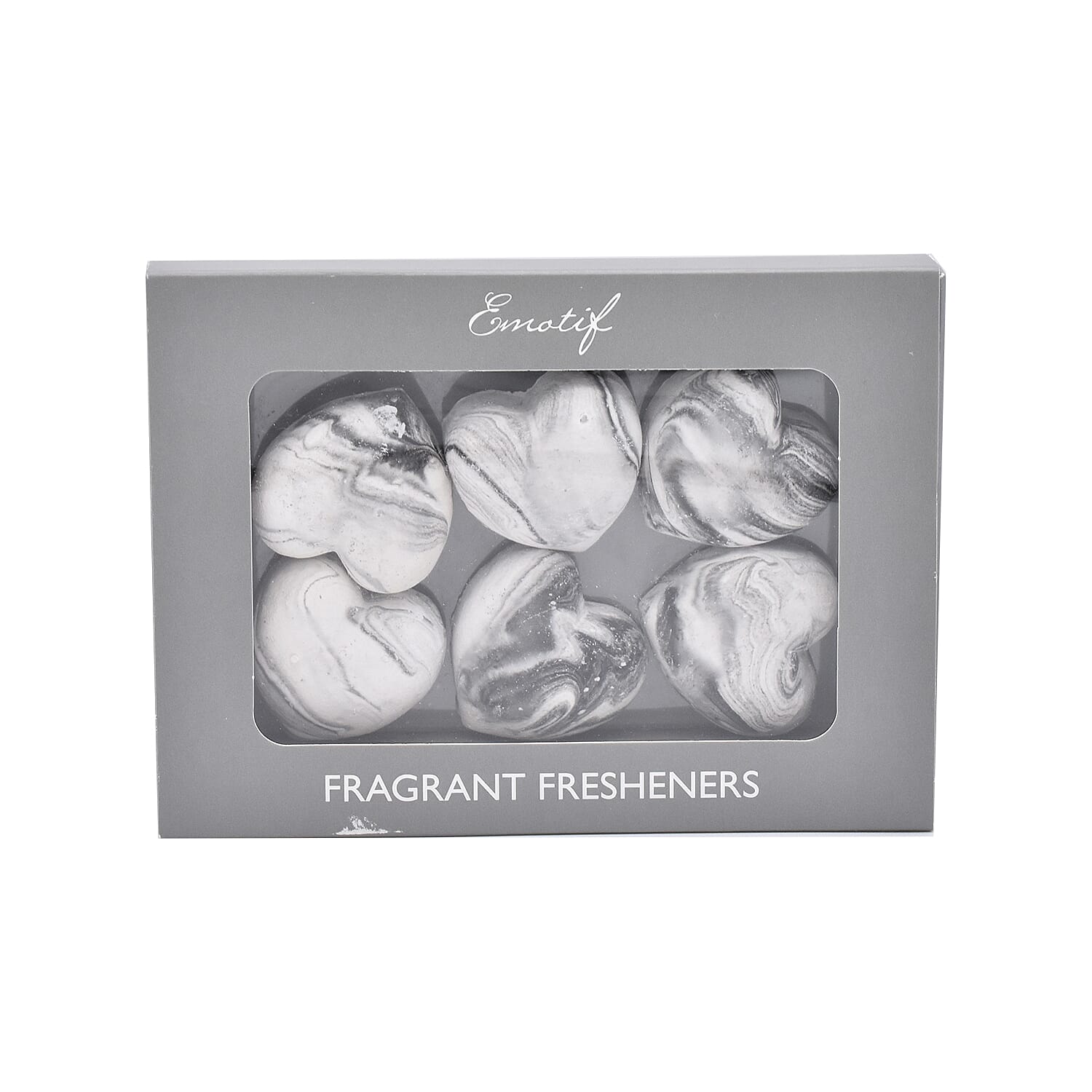 Aphrodite Freshener Hearts (6 Pcs) - White and Grey