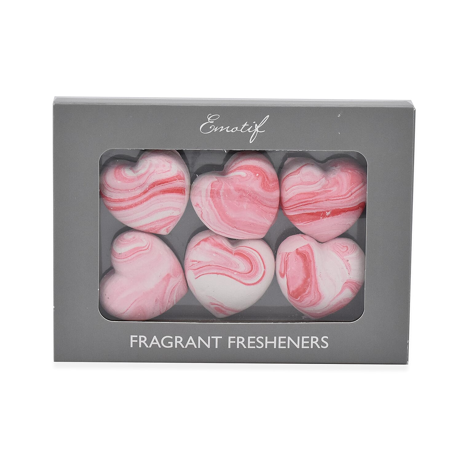 Emotif Antheia Freshener Hearts (6 Pcs) - White, Pink and Red