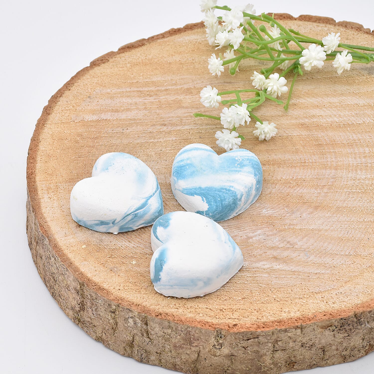 Emotif Sulis Freshener Hearts (6 Pcs) - White and Baby Blue