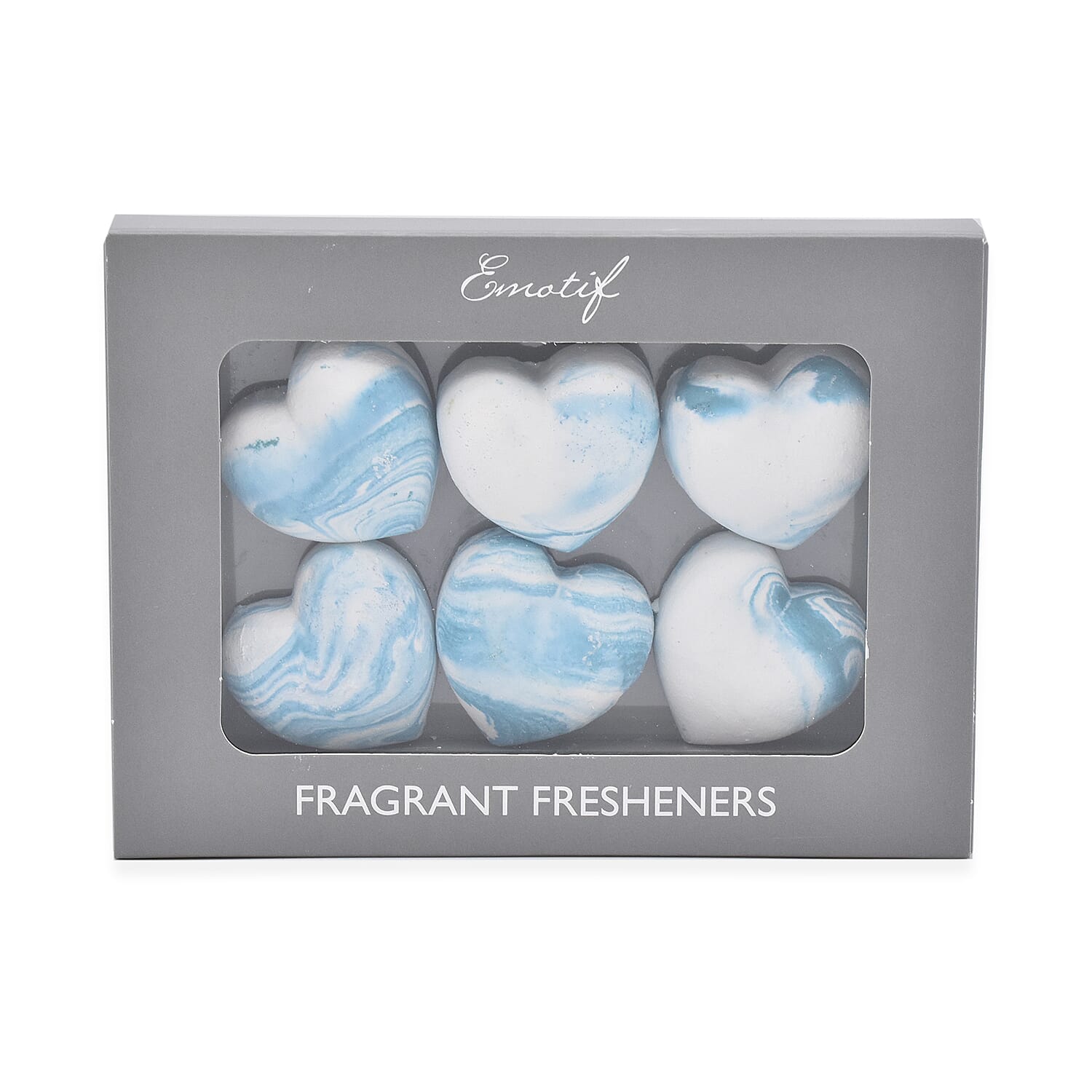 Emotif Sulis Freshener Hearts (6 Pcs) - White and Baby Blue