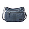 Crossbody Bag with Adjustable Shoulder Strap and Zipper Closure - Teal