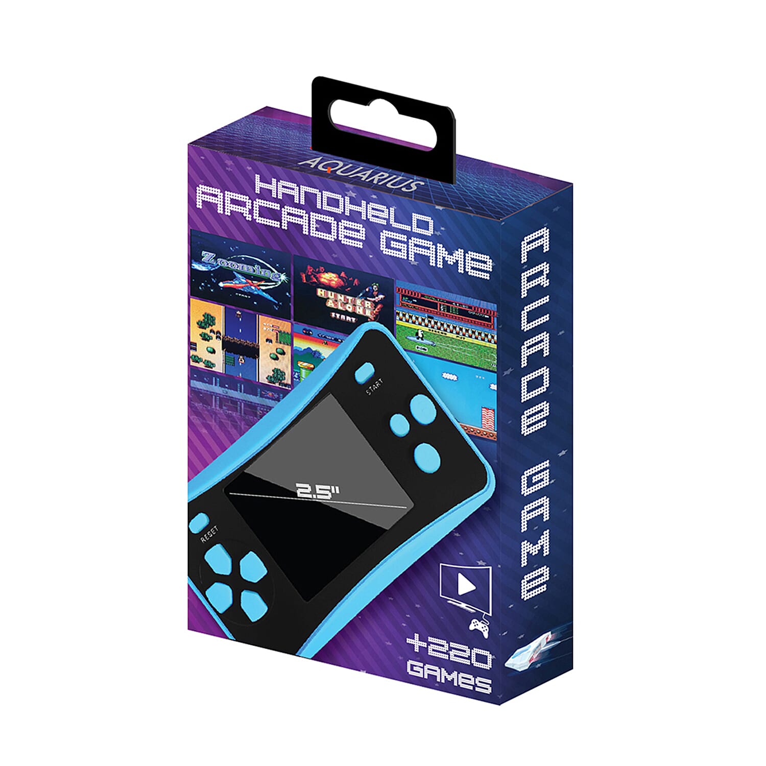 Aquarius Handheld Game (220 Games) - Blue