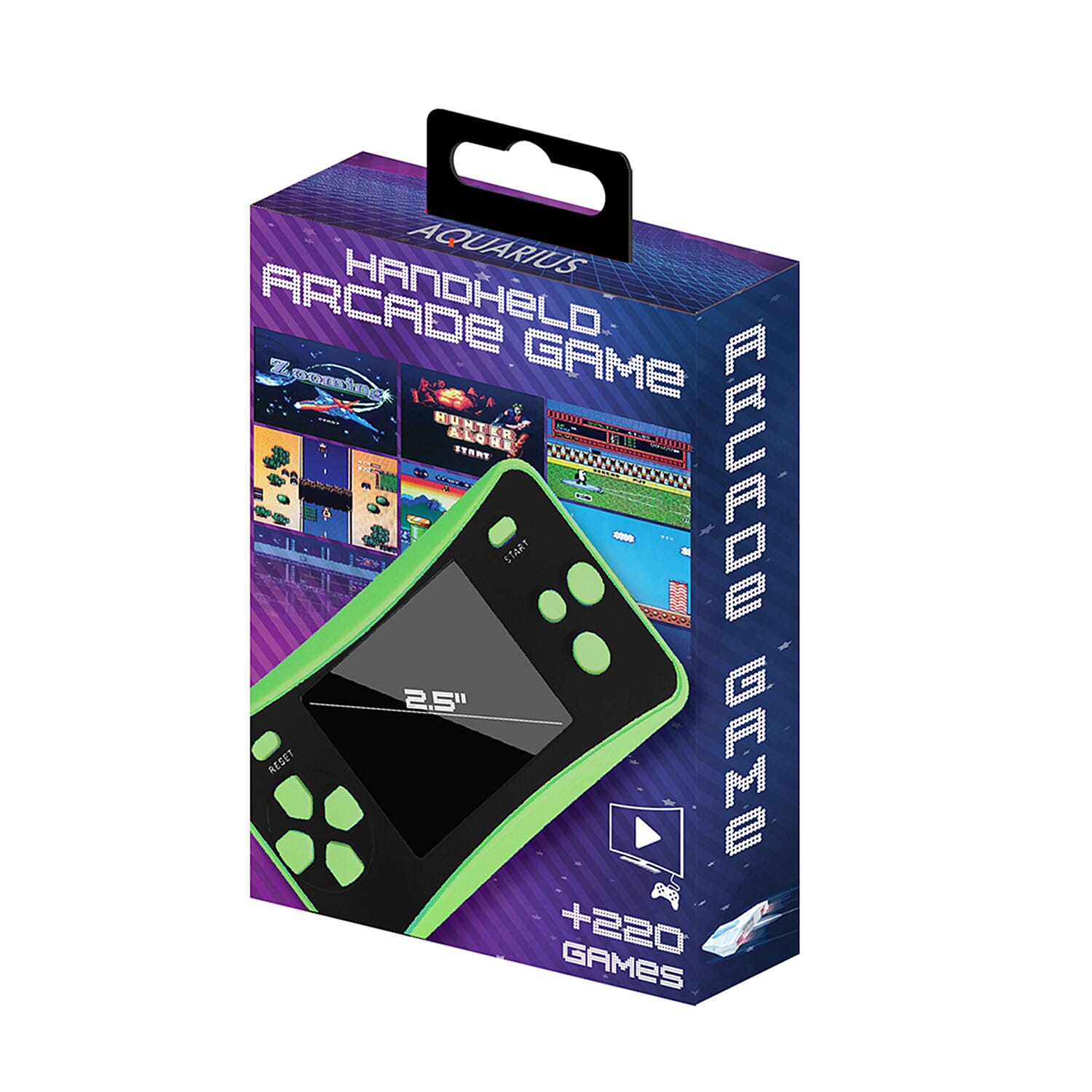Aquarius Handheld Game (220 Games) (Size-11x6x2 Cm) - Green