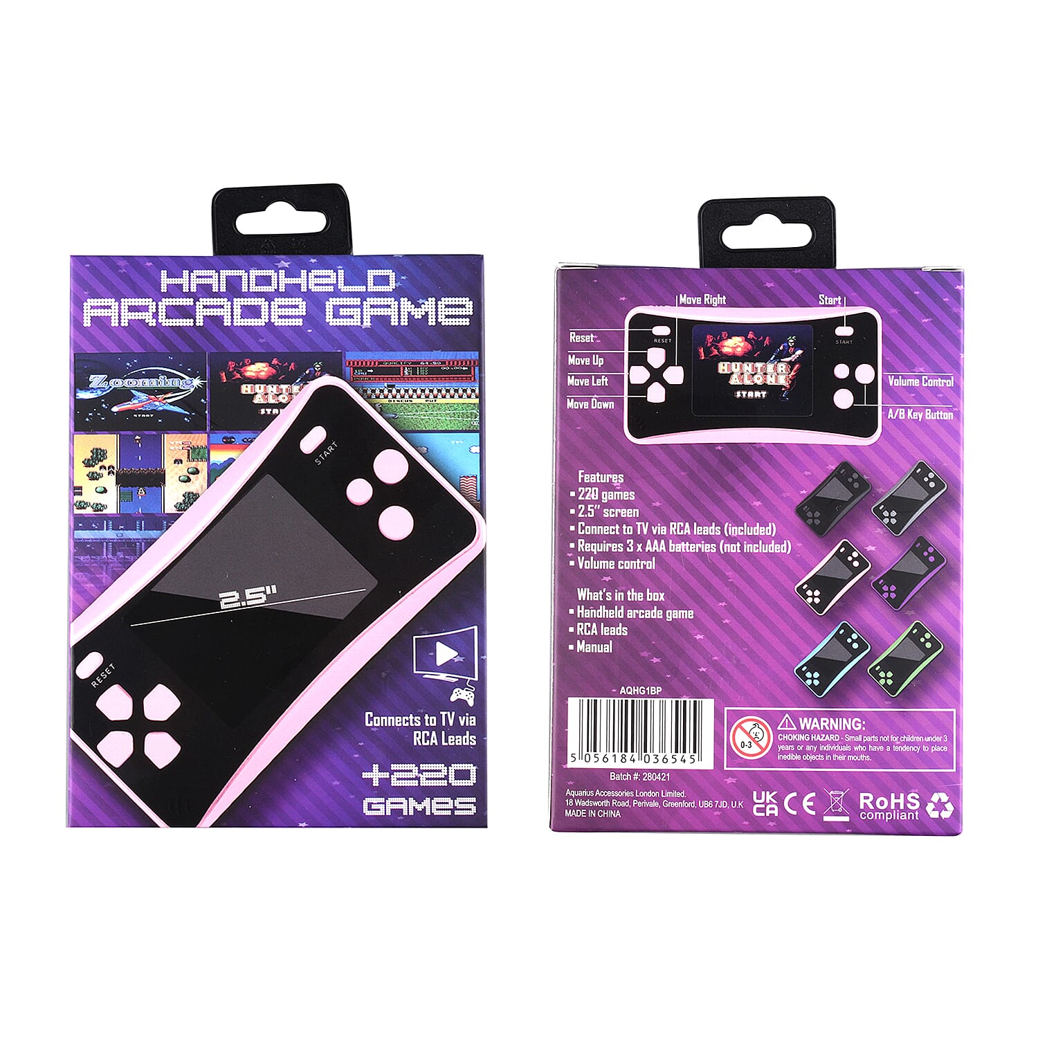 Aquarius Handheld Retro Game - 220 Games