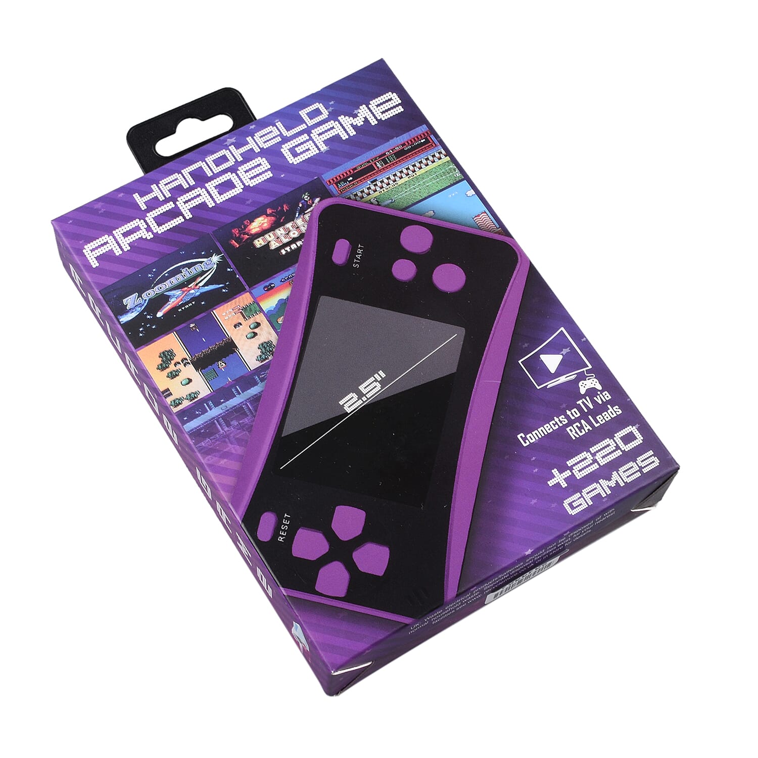 Aquarius Handheld Game (220 Games) (Size-11x6x2 Cm) - Purple