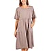 Nova of London Tiered Oversized Smock Midi Dress in Mocha (Size up to 20) (56x102cm)