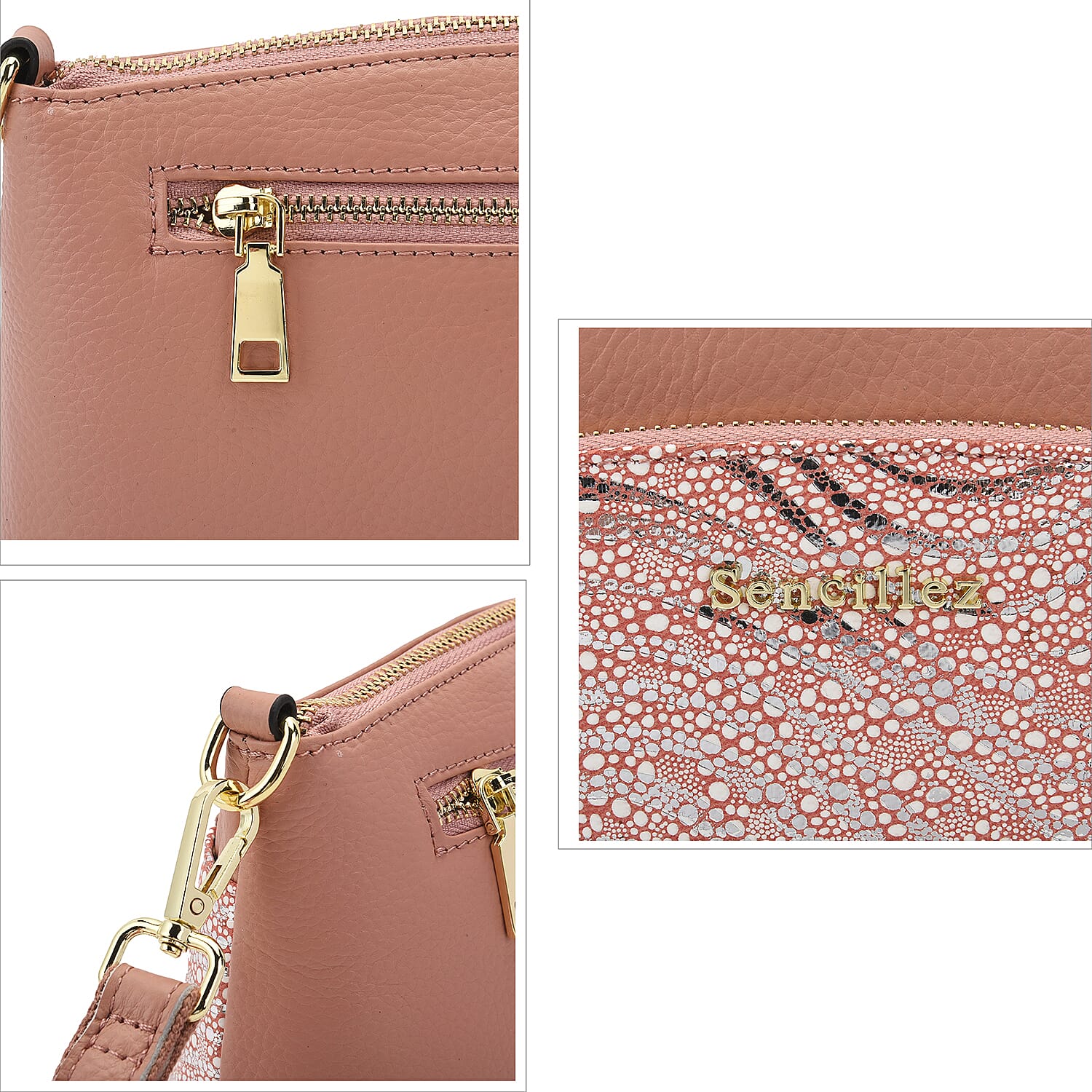 Womens Zebra Pattern Genuine Leather Crossbody Bag with Shoulder Strap - Sky Blue