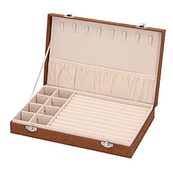 DOD- Luxurious Velvet Anti-Tarnish Jewelry Organizer Box - Black