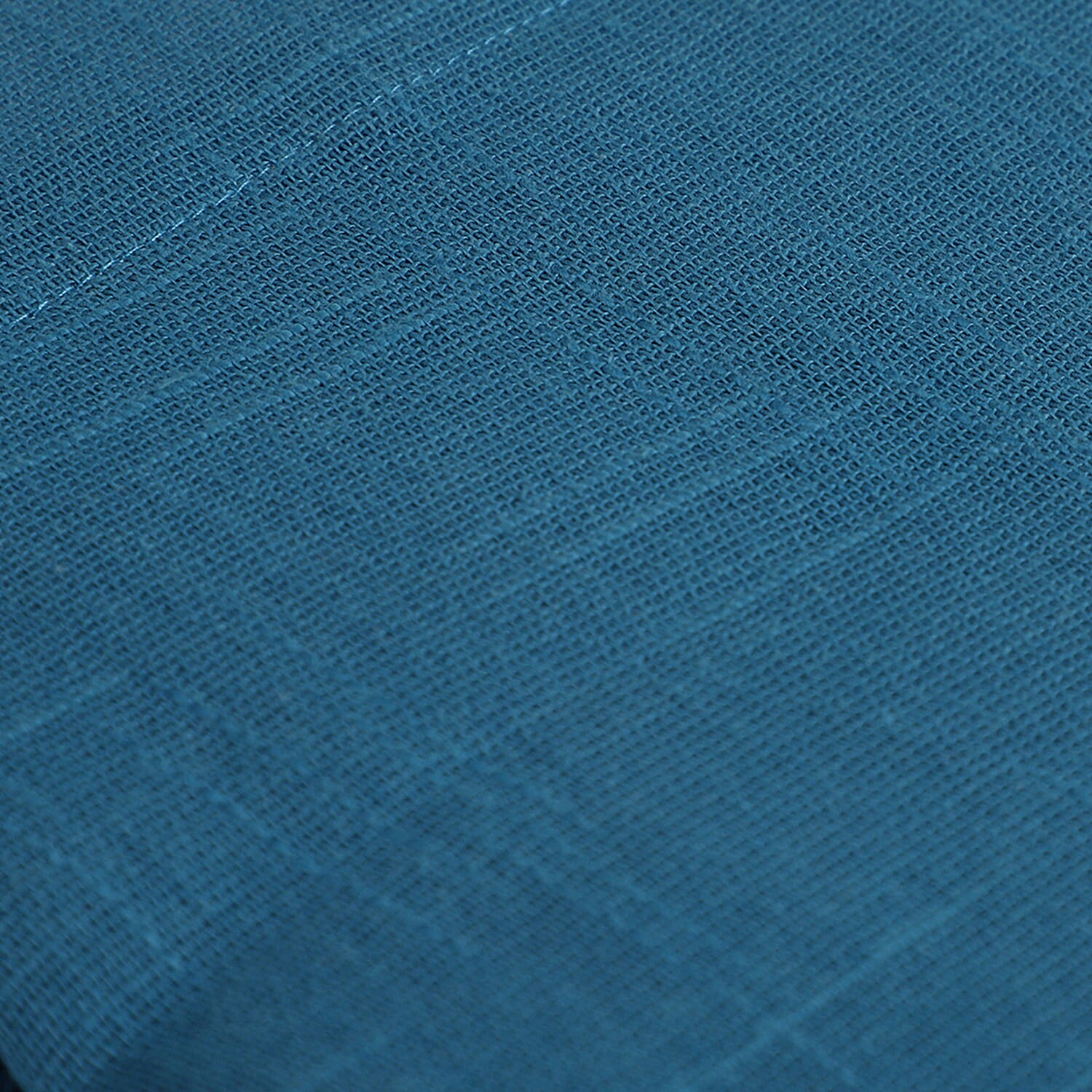 Set of 2 - 100% Cotton Textured Slub Blackout Curtain with Eyelets (Size 140x234cm) - Cobalt Blue  (55X92 inch)