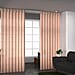 Set of 2 - 100%Cotton Textured Slub Curtain with Eyelets (Size 140x234cm) - Dusky Pink