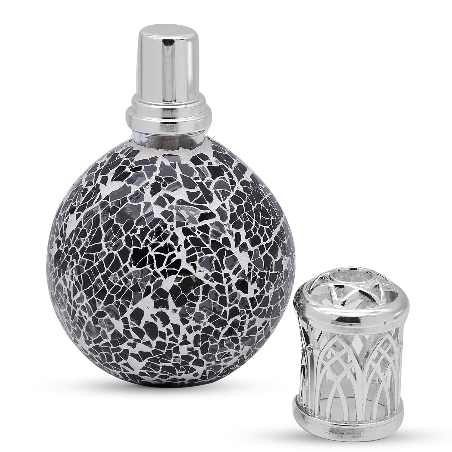Black Mosaic Fragrance Lamp (Size 16x8cm)