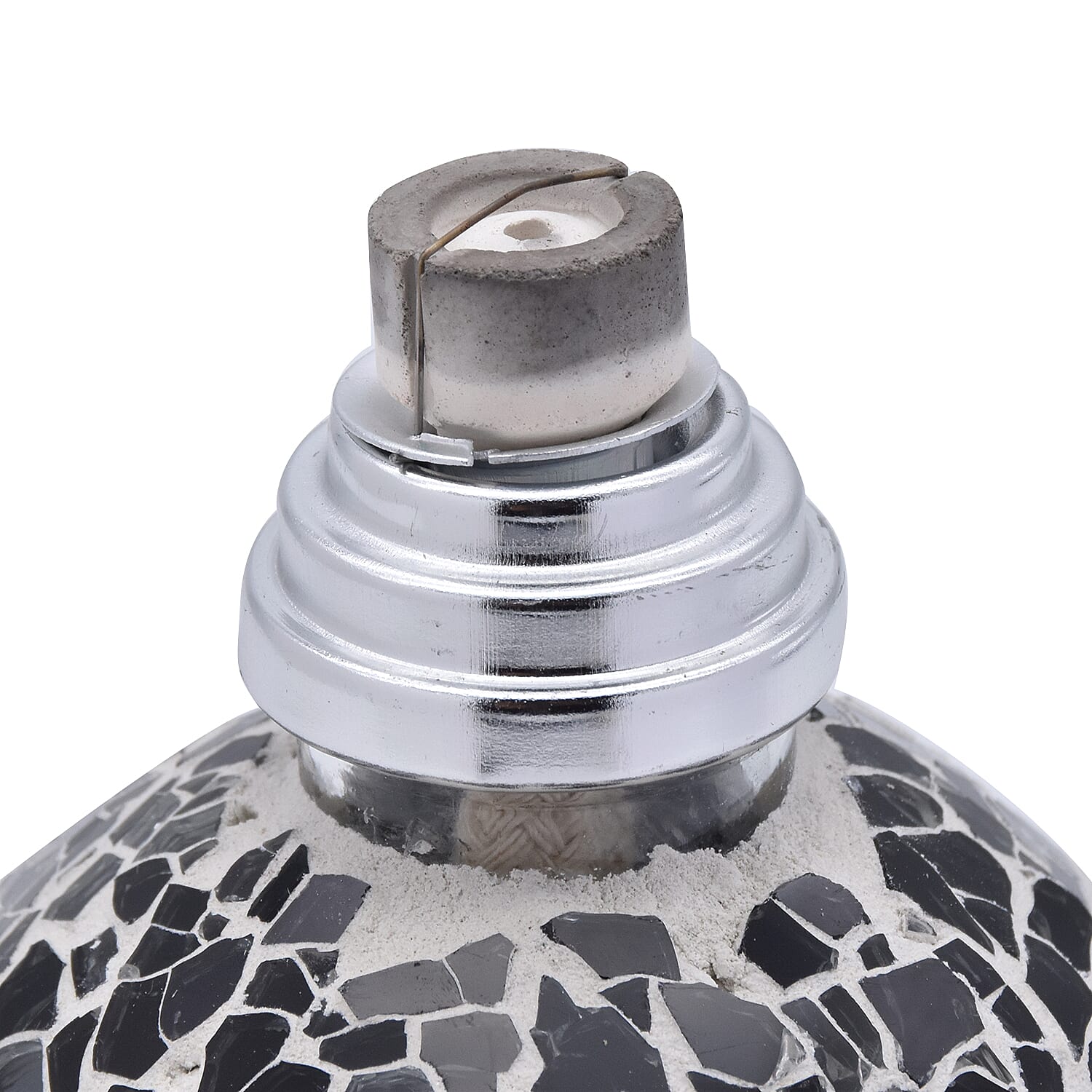 Black Mosaic Fragrance Lamp (Size 16x8cm)