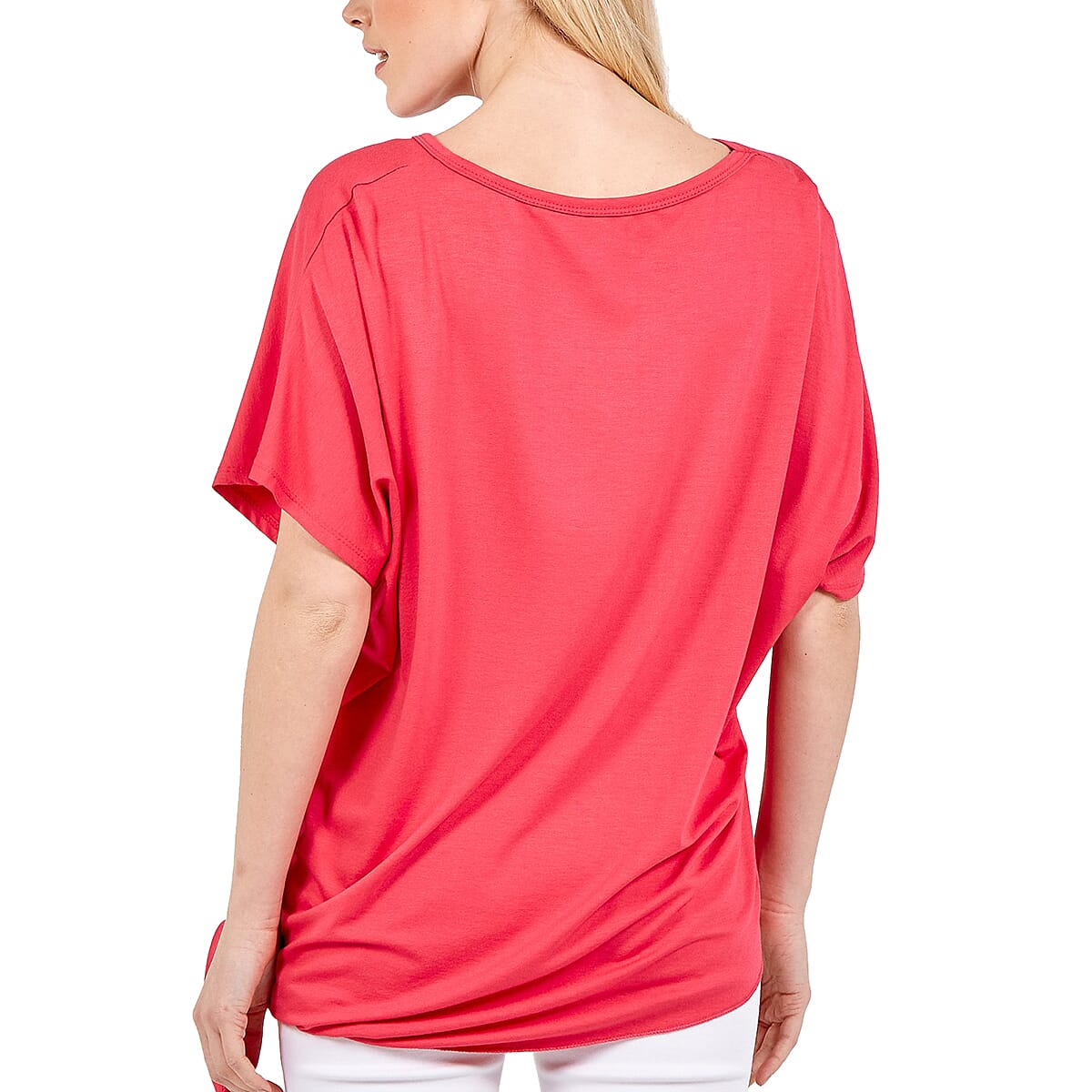 NOVA of London Black Scoop Neck Side Tie Top ( size up to 20 )