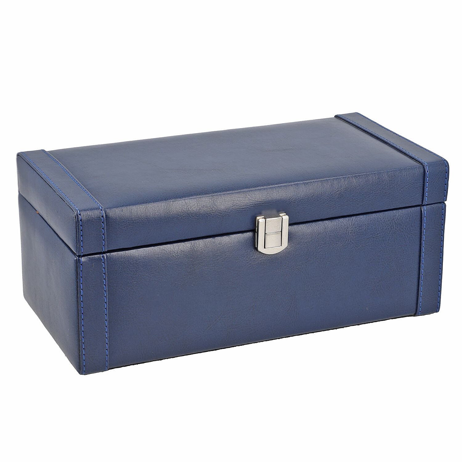 Jewellery Box with Multiple Storage Options - Navy Blue