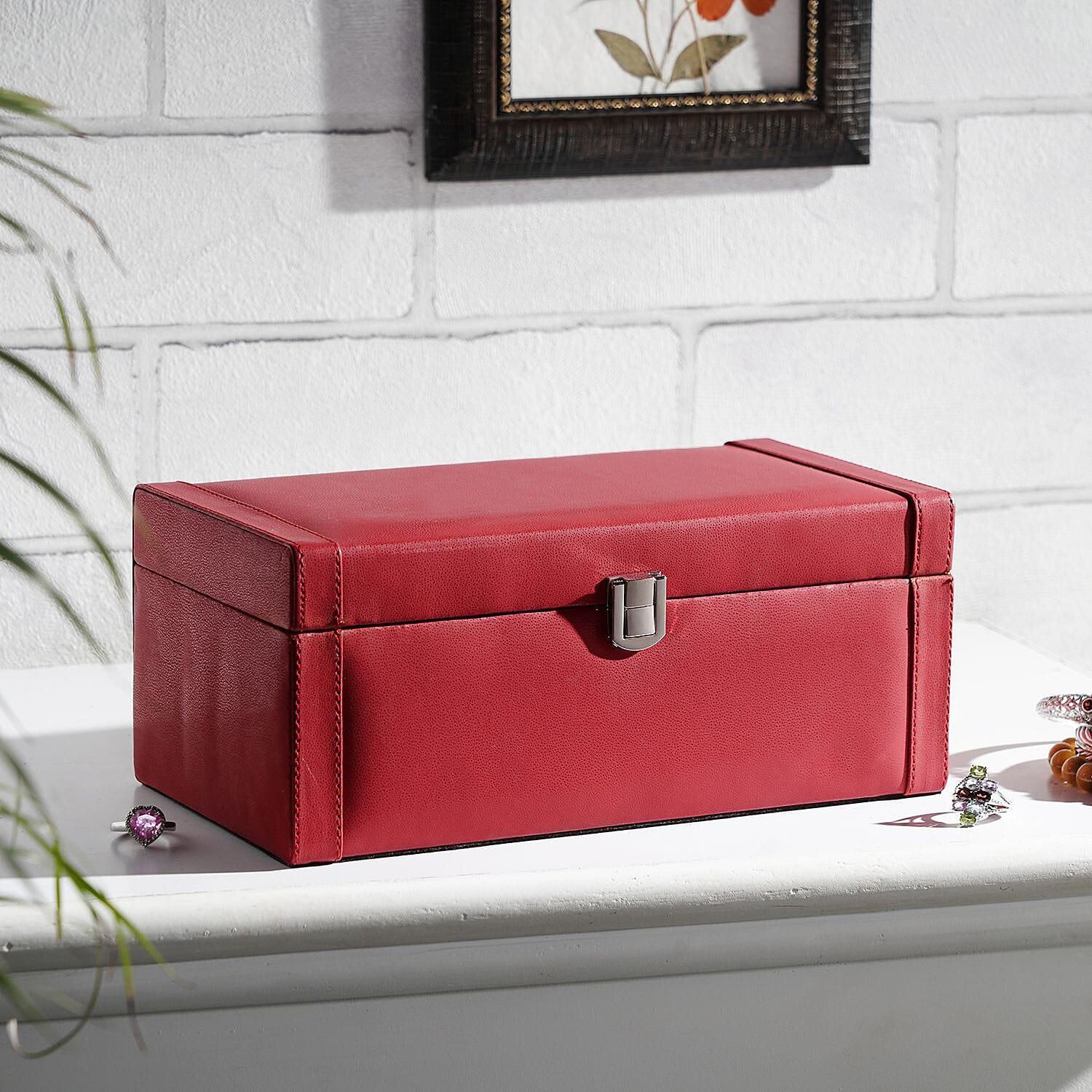 2 Tier Jewellery Box for Multiple Storage Options - Maroon